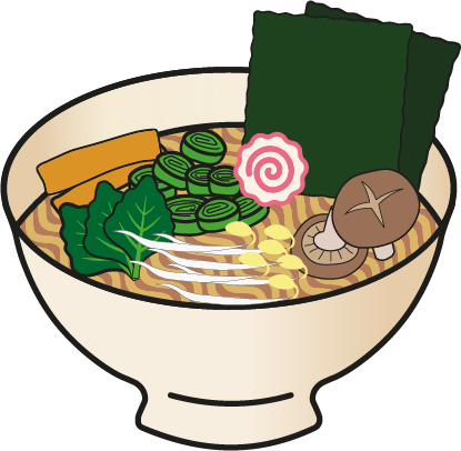 Ciotola di ramen pronta con i topping